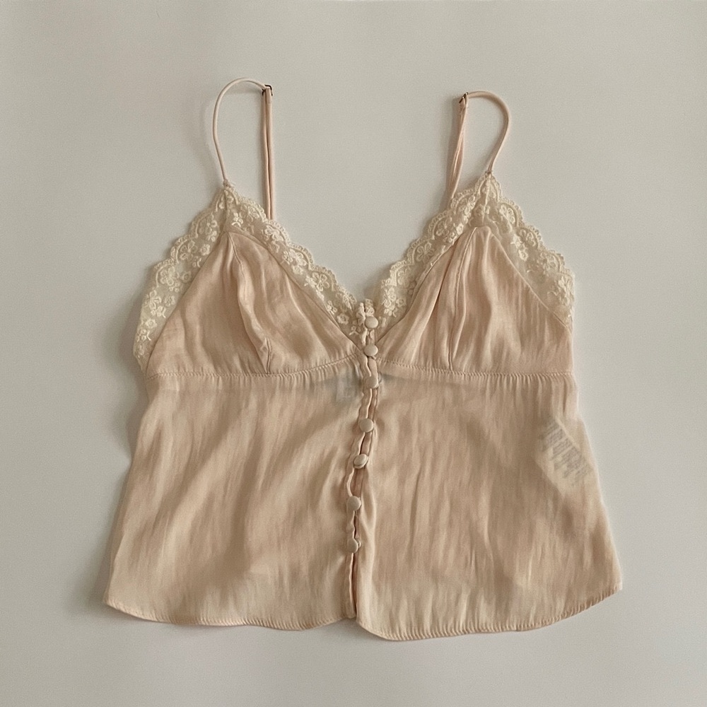 Urban Outfitters Babydoll Camisole Button Front Y2K Crop Cami